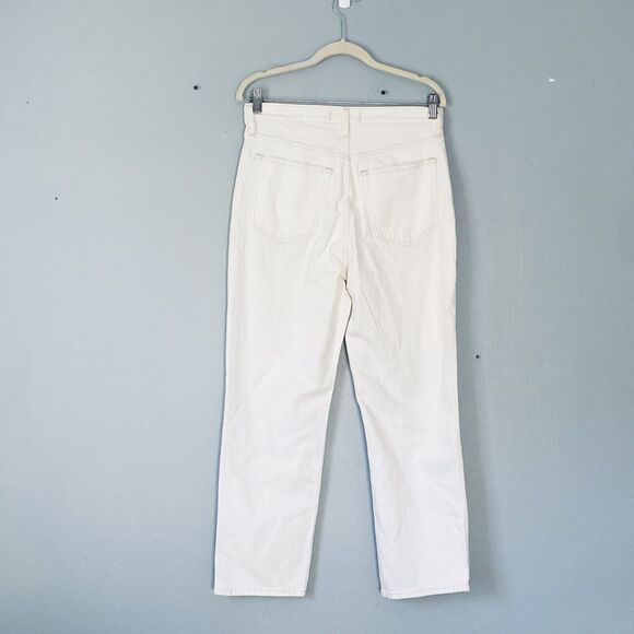 Abercrombie & Fitch Jeans 30/10 Ivory Ultra High Rise Ankle Straight Capsule NEW - Picture 2 of 10